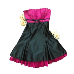 Rare Pink & Black Gunne Sax Babydoll Dress